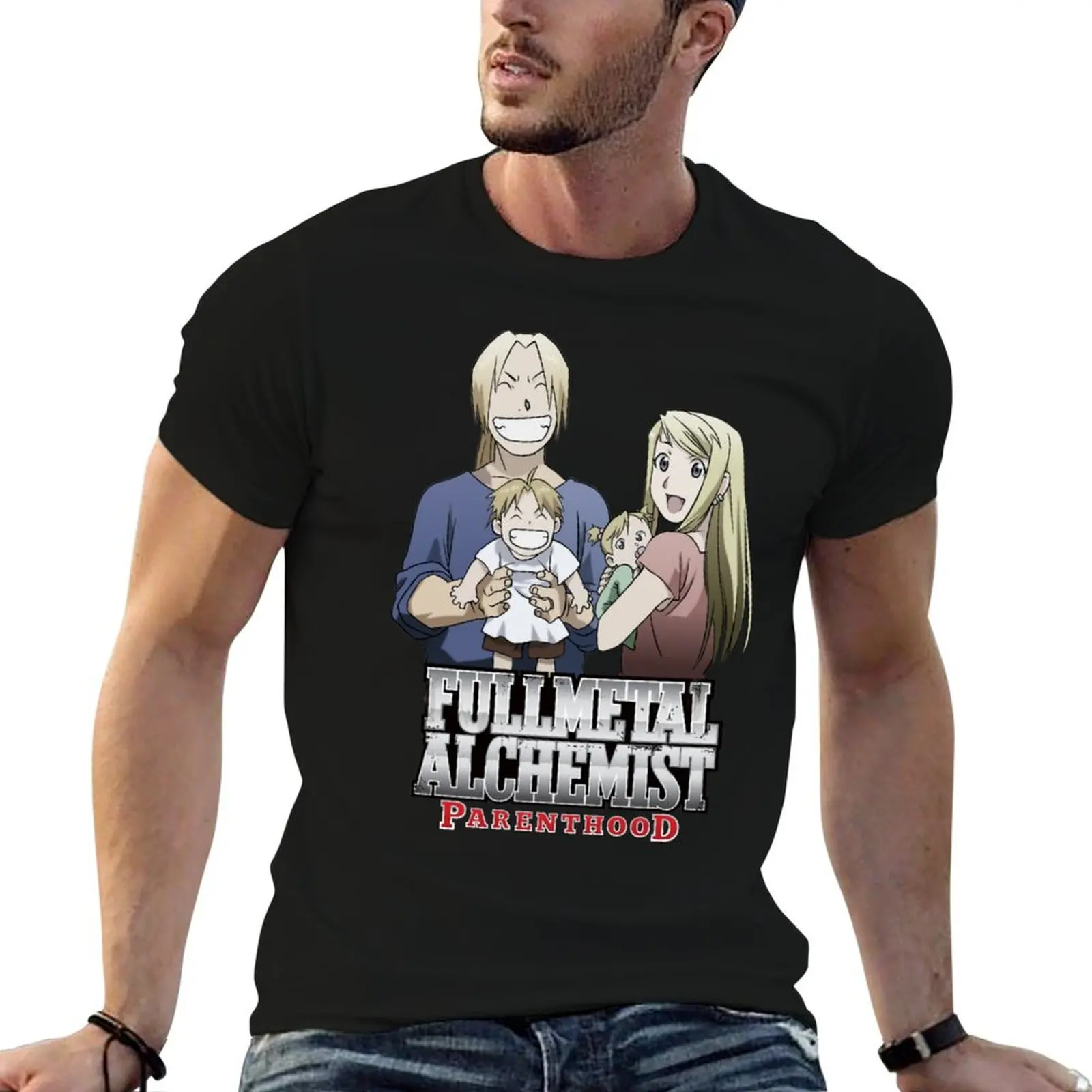 Fullmetal Alchemist Parenthood T-Shirt Large Size Breathable Tee