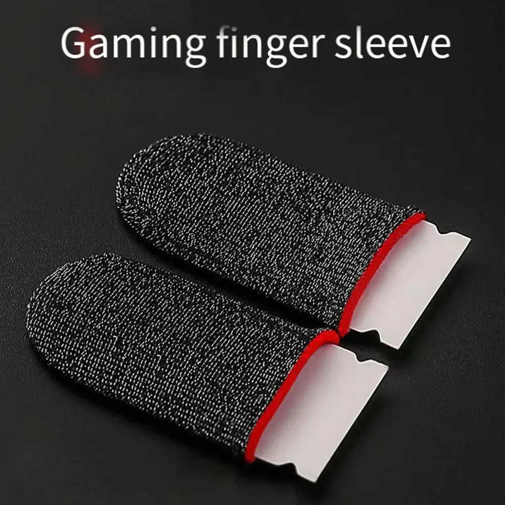 2PCS Gaming Finger Sleeve Game Controller Finger Cover For Mobile Games Touch Screen Sweatproof Fingertips Gloves