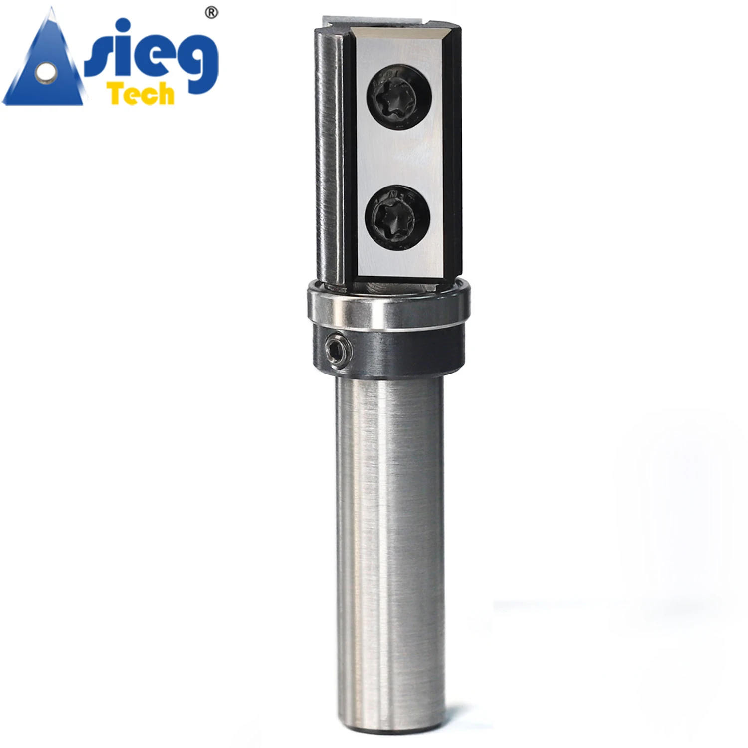 Flush Trim Router Bit 12.7mm 1/2inch Shank Top Bearings Pattern Trimmer 30mm Cut Length with Repaceable Insert Cutter