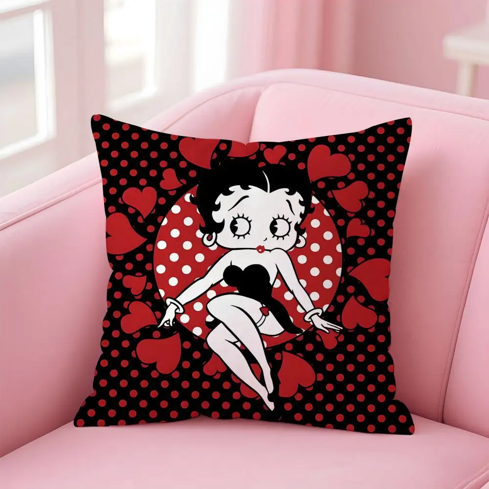 Anime B-Betty BoopS Kissenbezug, bequemer wendbarer Kissenbezug, ideal für Auto, Sofa, Schlafzimmer und darüber hinaus – Detail 13