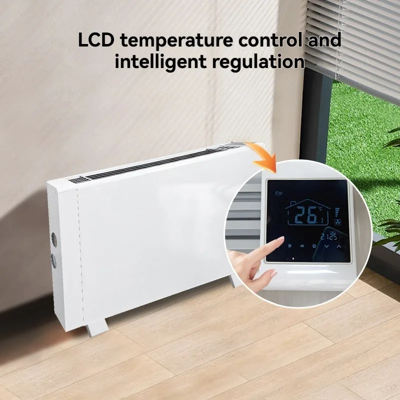 Household Wall-mounted Water Circulation Fan Coil Unit Commercial Vertical Fan Coil Unit Used for Heating and Cooling