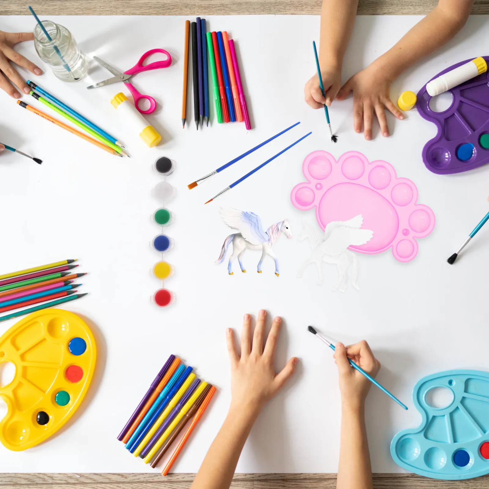 1Set Unicorn DIY Painting Craft Kit Kids Creative Art Activity Set for Home Classroom Handmade Projects Kids 6-12