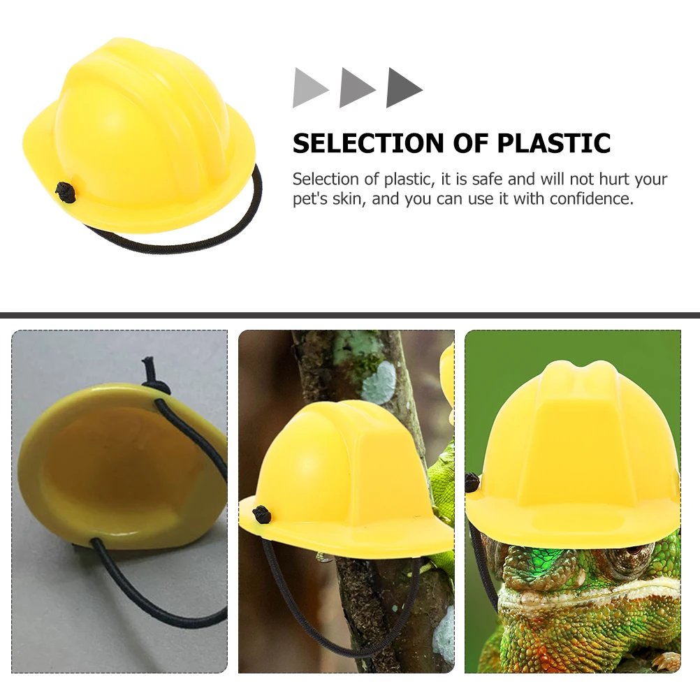 

Chameleon Hat Headgear Miniature Plastic Miniature Yellow Reptile Costume Safety Pet Accessory Gift