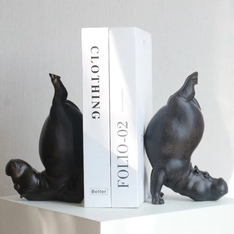 

Abstract Hippopotamus Sculpture Simulation Animal Sculpture Resin Handicrafts Inverted Hippopotamus Yoga Home Decoration