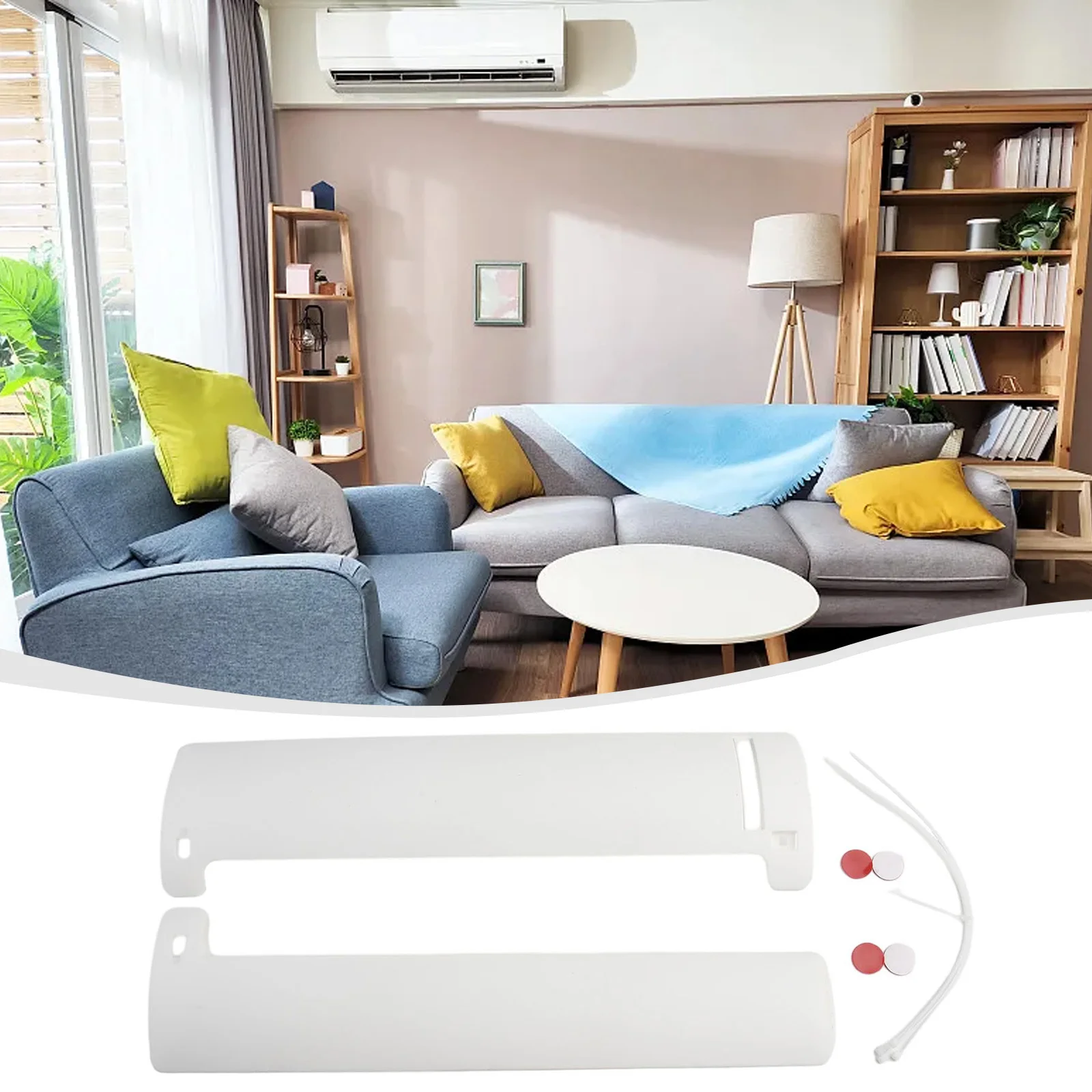 

Air Conditioner Windshield PP Confinement Anti-direct Blowing Air Outlet Windshield 46-80.5cm Length Air Conditioner Cover