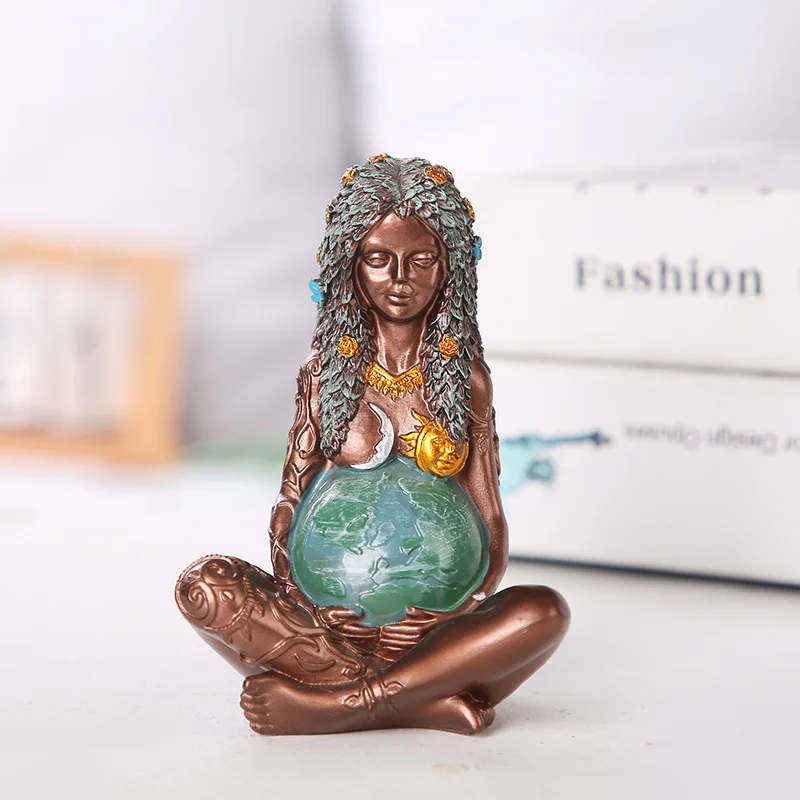 The New Mother Earth Art Statue Millennial Gaia Statue Figurine Nemesis desk Resin Charms Statue Mother Earth Goddess Home Decor