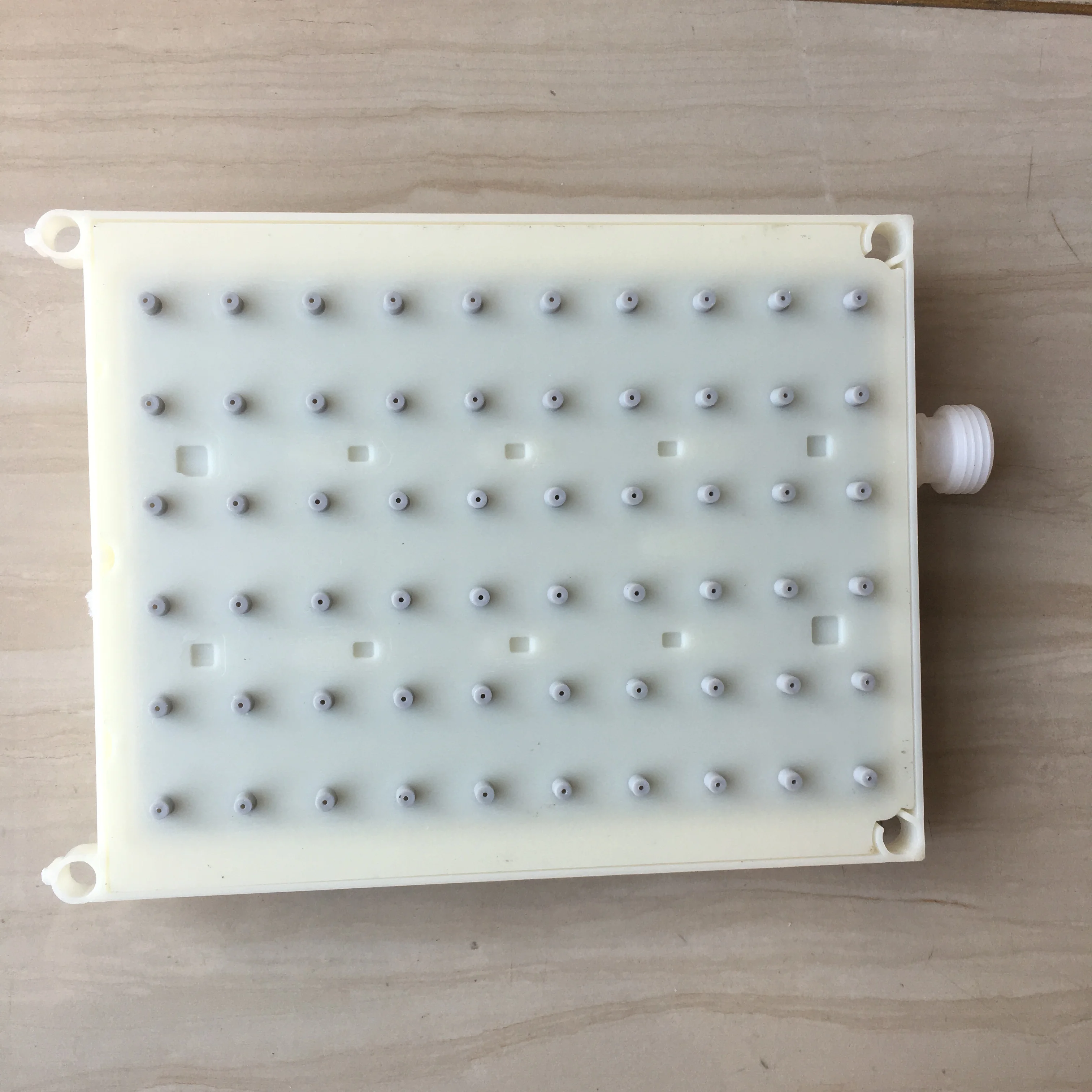 

ABS 137mmx180mm Rectangular Shower Thread type interface Shower head 6 * 10 hole Top Spray Shower Head Accessories