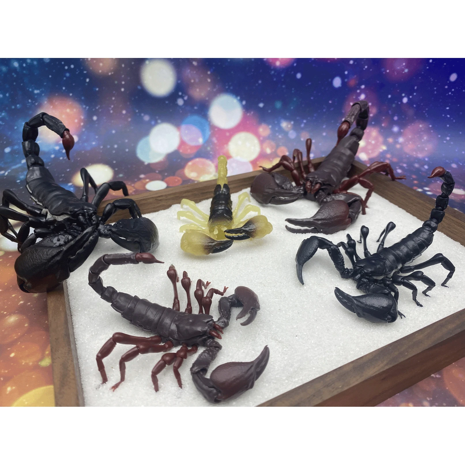 Genuine Bandai Biological Big Picture Book Movable Scorpion Emperor Scorpion Animal Model Ornament Twist Egg FIGURE