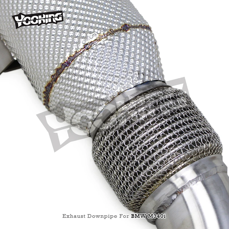 Race Performance Free Flow Downpipe In Stock For BMW M240 M240i M340i M440i 540i X5/X6 G05/G06 A90 B58 3.0T Stainless Steel Pipe view 5