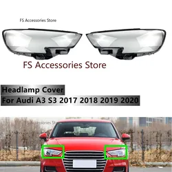Left/Right Car Headlight Lens Glass Lampcover Cover Lampshade Shell For Audi A3 2017 2018 2019 2020 Headlight Cover Shell