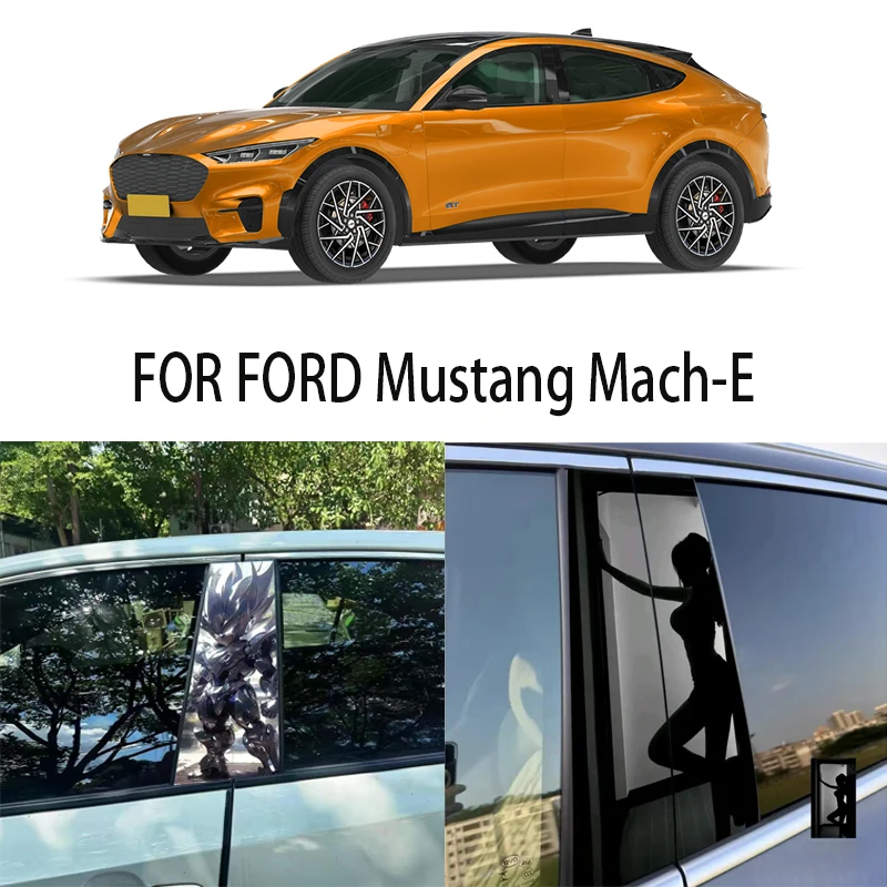 

Door Window Decoration Trims Pillar Posts Stickers Auto Styling For FORD Mustang Mach-E Car accessories