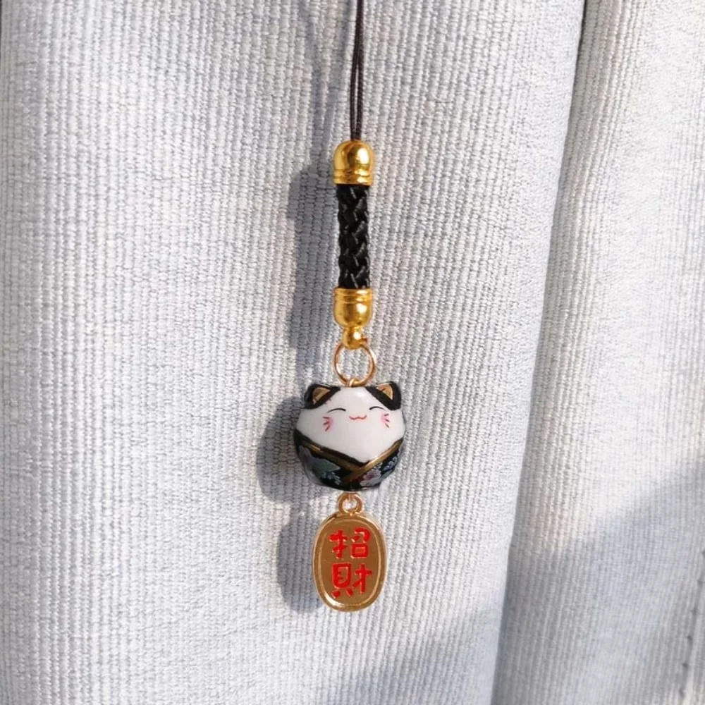Colgante de Maneki Neko de dibujos animados a la moda, llavero de coche, dijes, llavero de gato de la suerte, juguetes, bolsa, colgante, correa de teléfono, adornos, regalos