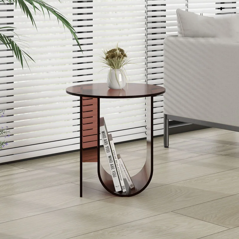 Acrylic Side Table Living Room Sofa Coffee Table Small Household Simple Bedside Table Leisure Balcony Round Table Corner Table