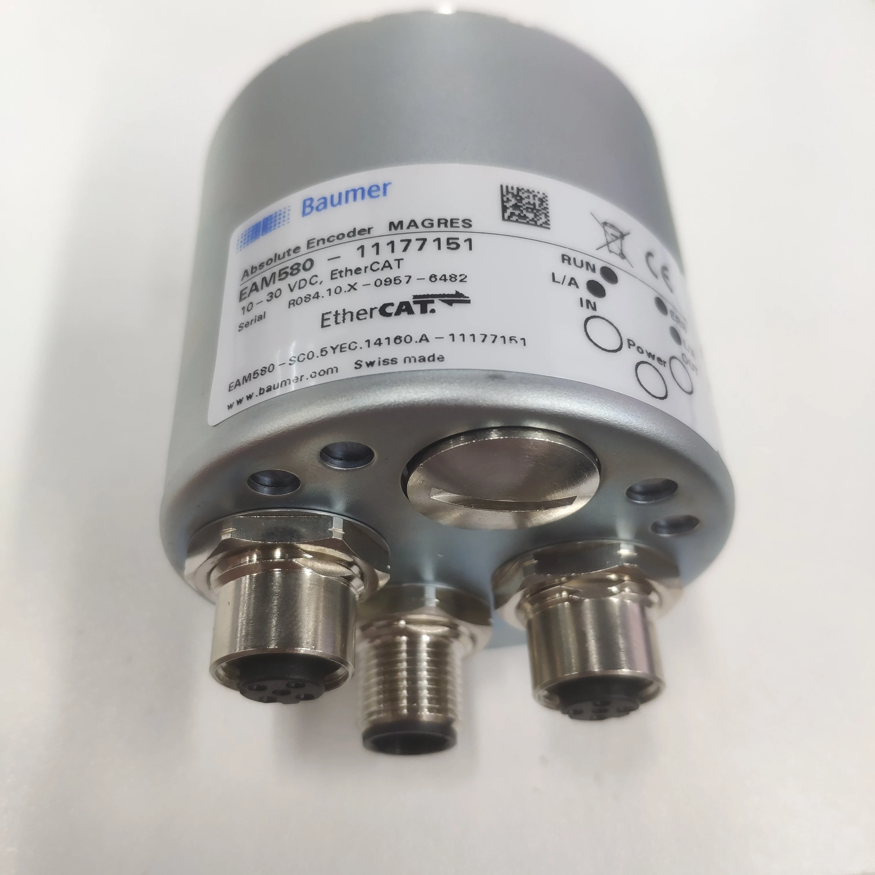 Rugged and Precise MAGRESEAM 580 Series 30V DC Ethercat IP65 IP67 Enclosure Rating Baumer EAM580 Absolute Rotary Encoder