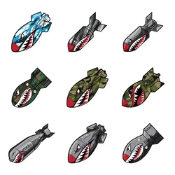 Naklejki samochodowe Vinyl naklejka motocyklowa bomba latający tygrys Shark usta naklejki zderzak Laptop wodoodporny wystrój Anime akcesoria samochodowe