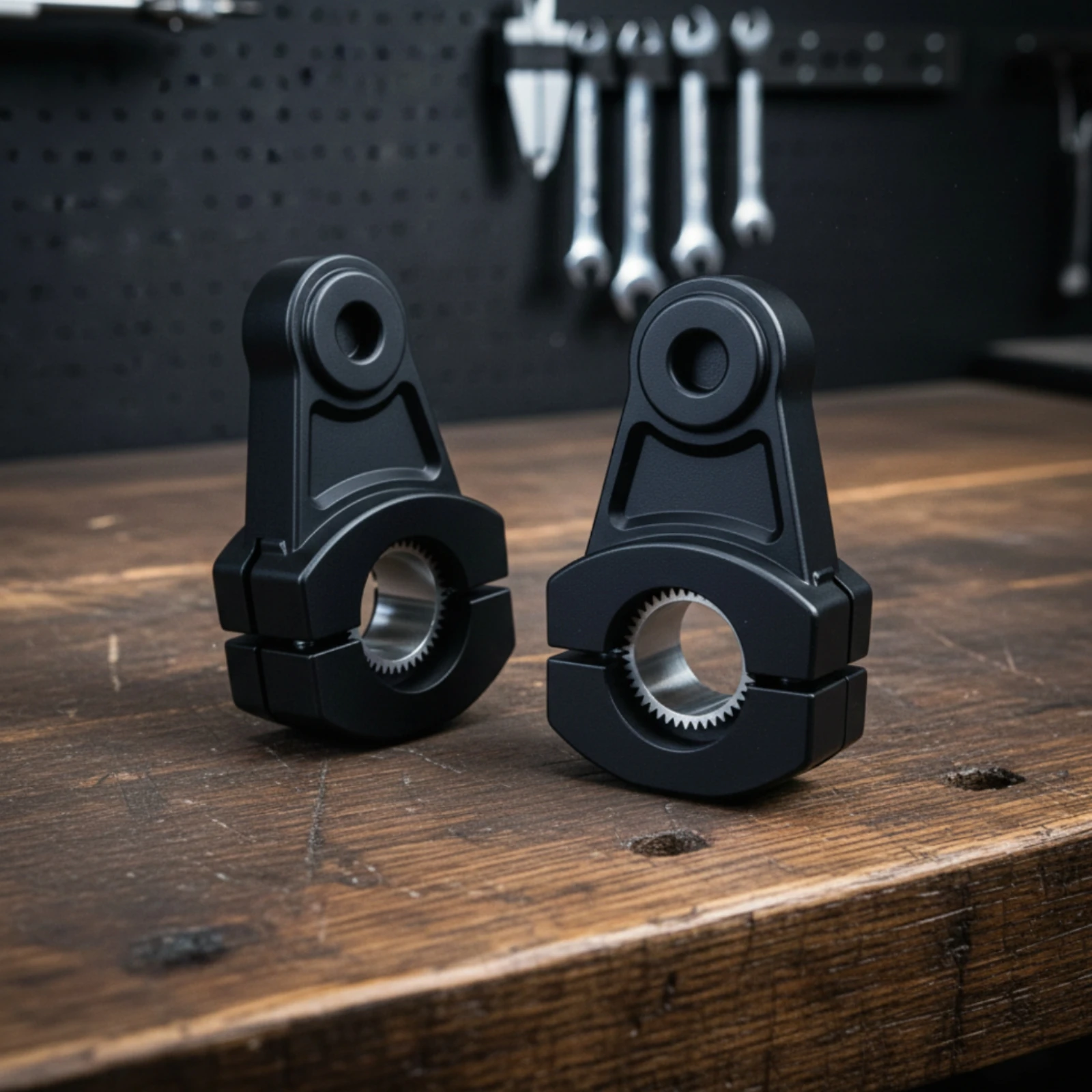 Handlebar Riser Clamp Adapter Toothed Motorcycle Handlebar Riser with Pad Heavy-Duty Anti-Oxidation for Motorcyclists