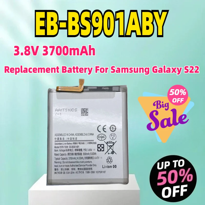 

EB-BS901ABY 3.8V 3700mAh High Quality Replacement Battery For Samsung Galaxy S22
