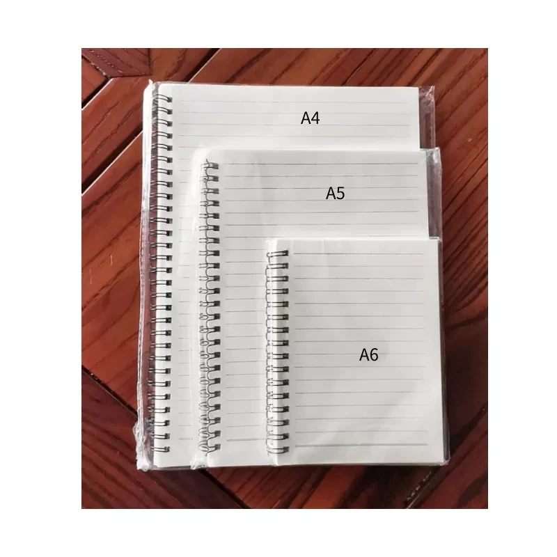A5 A6 Sublimation Blank Note Books Spiral Wire Bound Heat Transfer Print Child Book Paper Cover Note book Journal Notebook