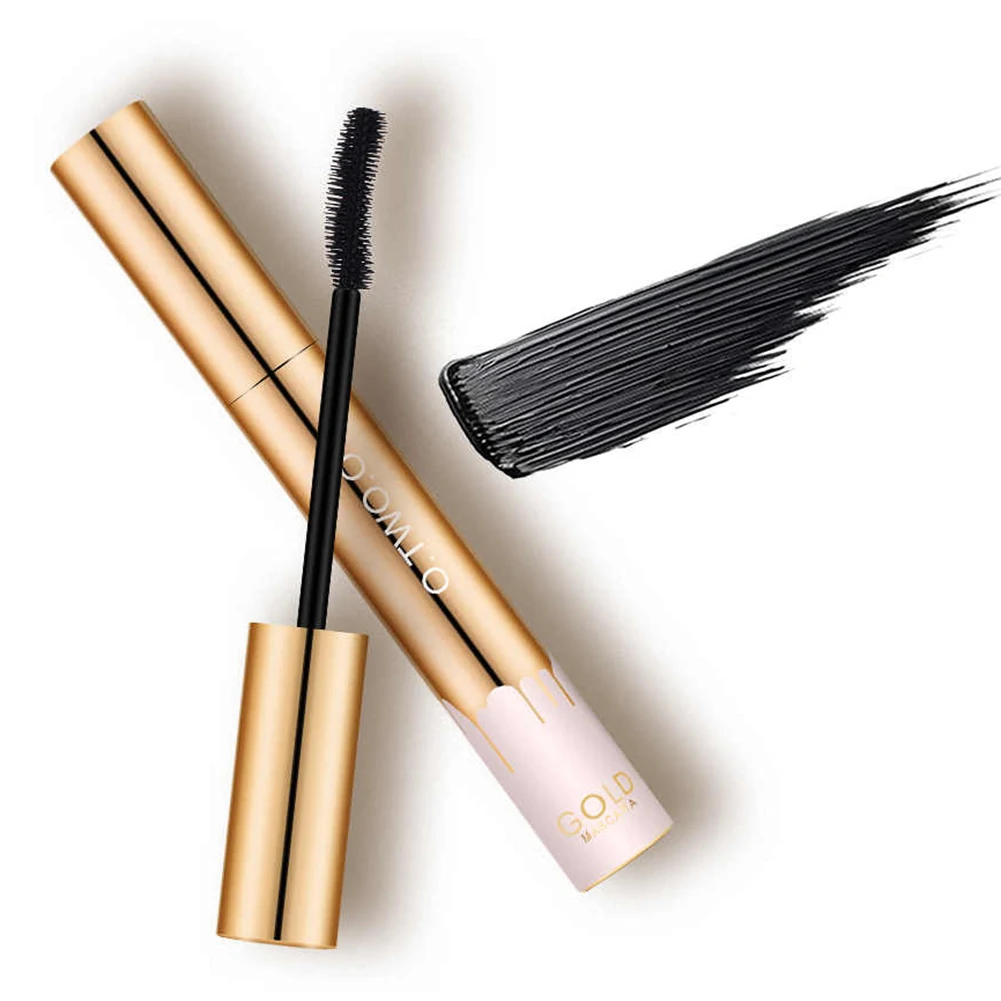 3D Mascara Lengthening Black Lash Eyelash Extension Eye Lashes Brush Beauty Makeup Long-wearing Gold Color Mascara