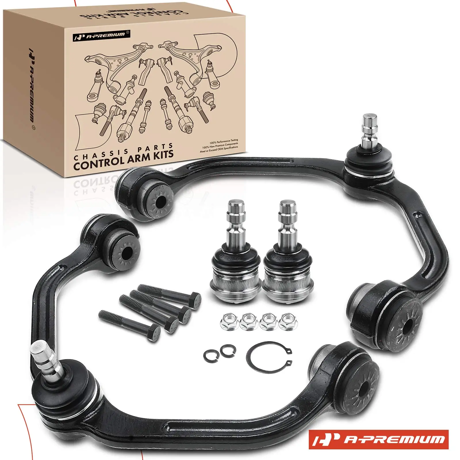 A-Premium 4x Front Upper Control Arm with Ball Joint Assembly for Ford Ranger 1998-2011 Mazda B2300 2001-2010 B2500 1998-2001