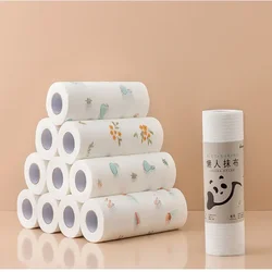 100 Pieces/rolls Kitchen Cleaning Dish Cloth Lazy Rag Scouring Pad Oil-free Disposable Dish Towel Non-woven Fabric Cleaning Rags