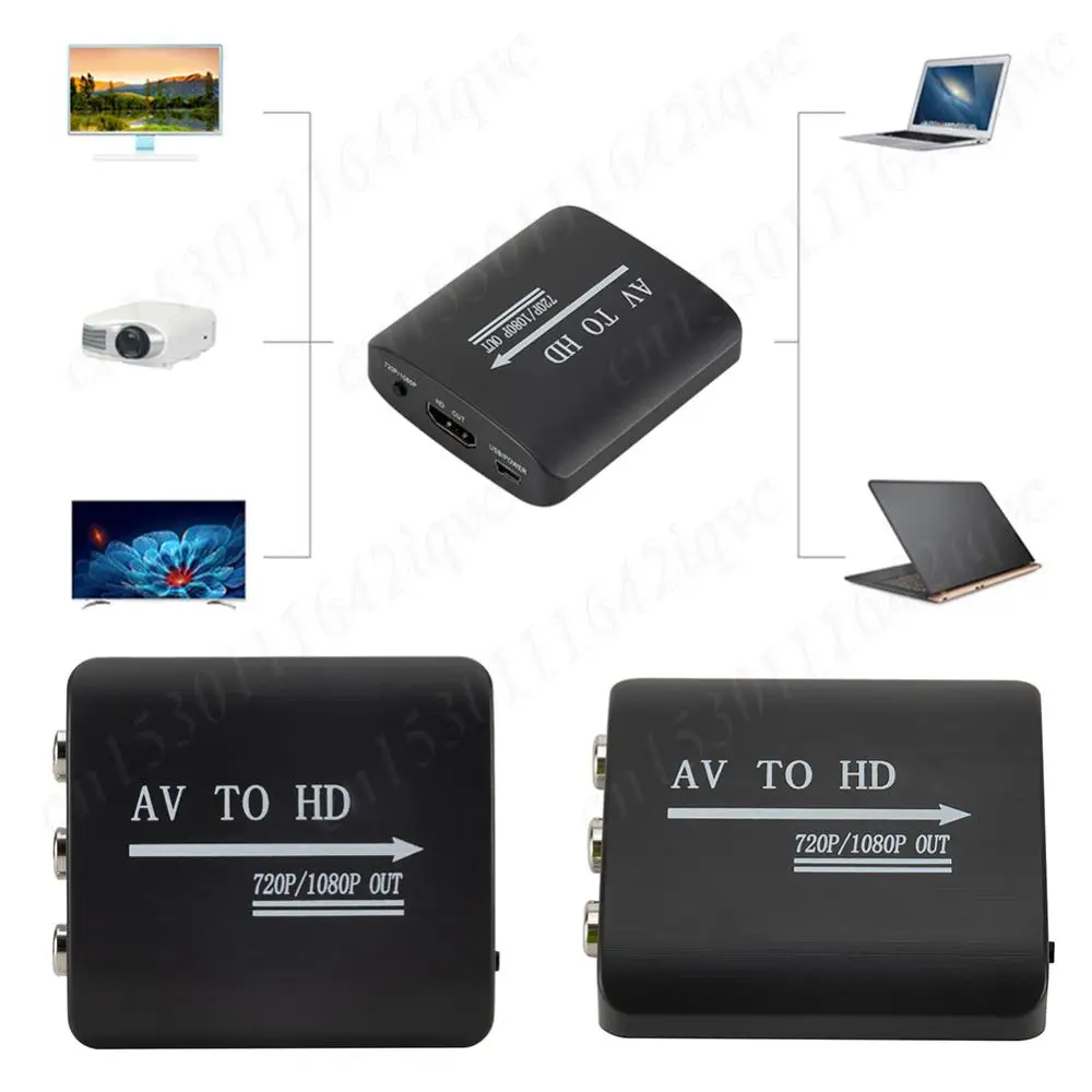 1080P HD AV To HDMI-Compatible Converter With USB Cable Video Box Converter Support PAL for N64 Wii PS1/2/3 Xbox One SNES Etc