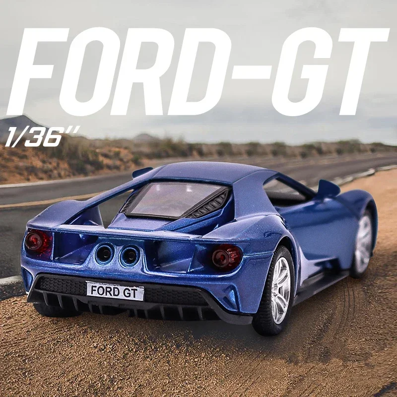 Модель спортивного автомобиля FORD GT 1:36, модель автомобиля из сплава, литая и Игрушечная машина, модель автомобиля из металла, коллекционная игрушка для детей