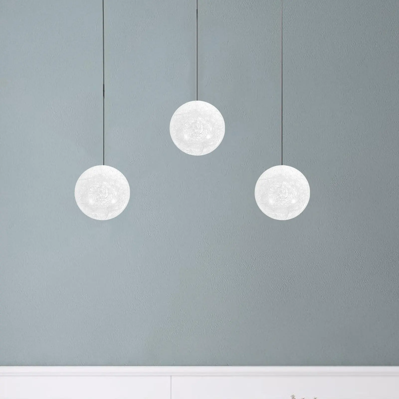 Glass Lamp Shade for G9 Base Round Filament Molecular Lamp 100Mm Ceiling Light Replacement Shade