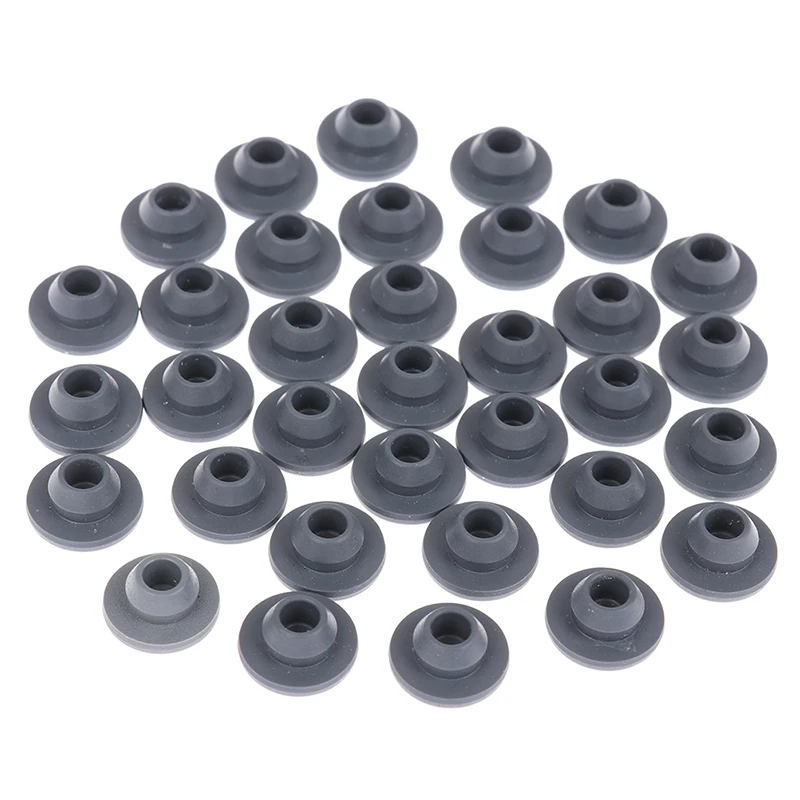 100Pcs Medical Rubber Stoppers Self Sealing Injection Ports Inoculation For 13mm Glass Bottles Vials Opening Sealing Organizer