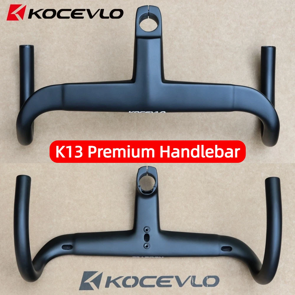 KOCEVLO Ultra K13 EVO AERO Carbon-Integrierter Rennrad-Lenker, interne Kabelführung, passend für 28,6-mm-Gabel, mit Abstandshaltern