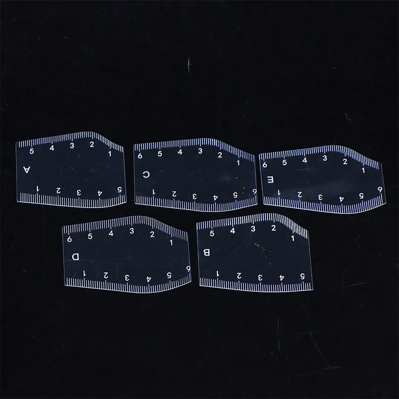 5Pcs Durable Brow Shaping Stencil Shaping Portable Instant Brow Shaper Drawing Eyebrow Design Ruler Gift