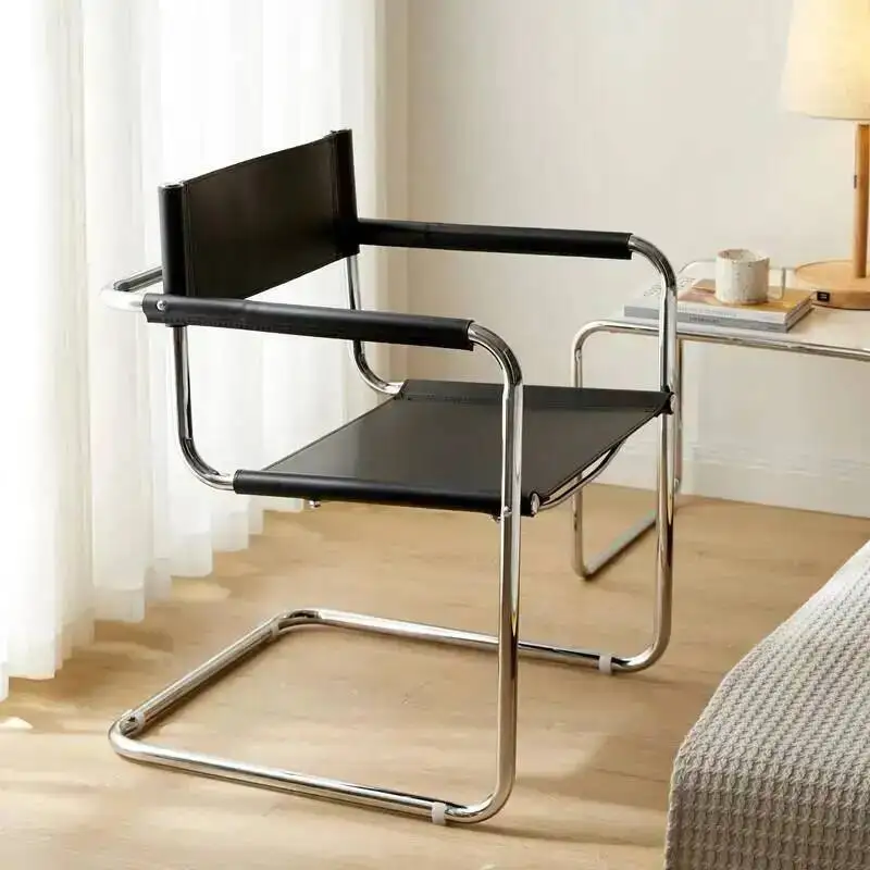Minimalist Space Saving Unique Clear Acrylic Metal Dining Chair   Stool for Dining Bedroom Restaurant Furniture