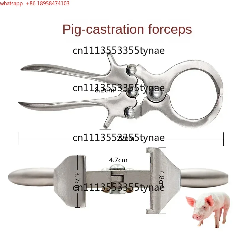 Cattle And Sheep Castration Pliers Stainless Steel Pig Bloodless Egg Clamp Male Sheep Veterinary Castration Device