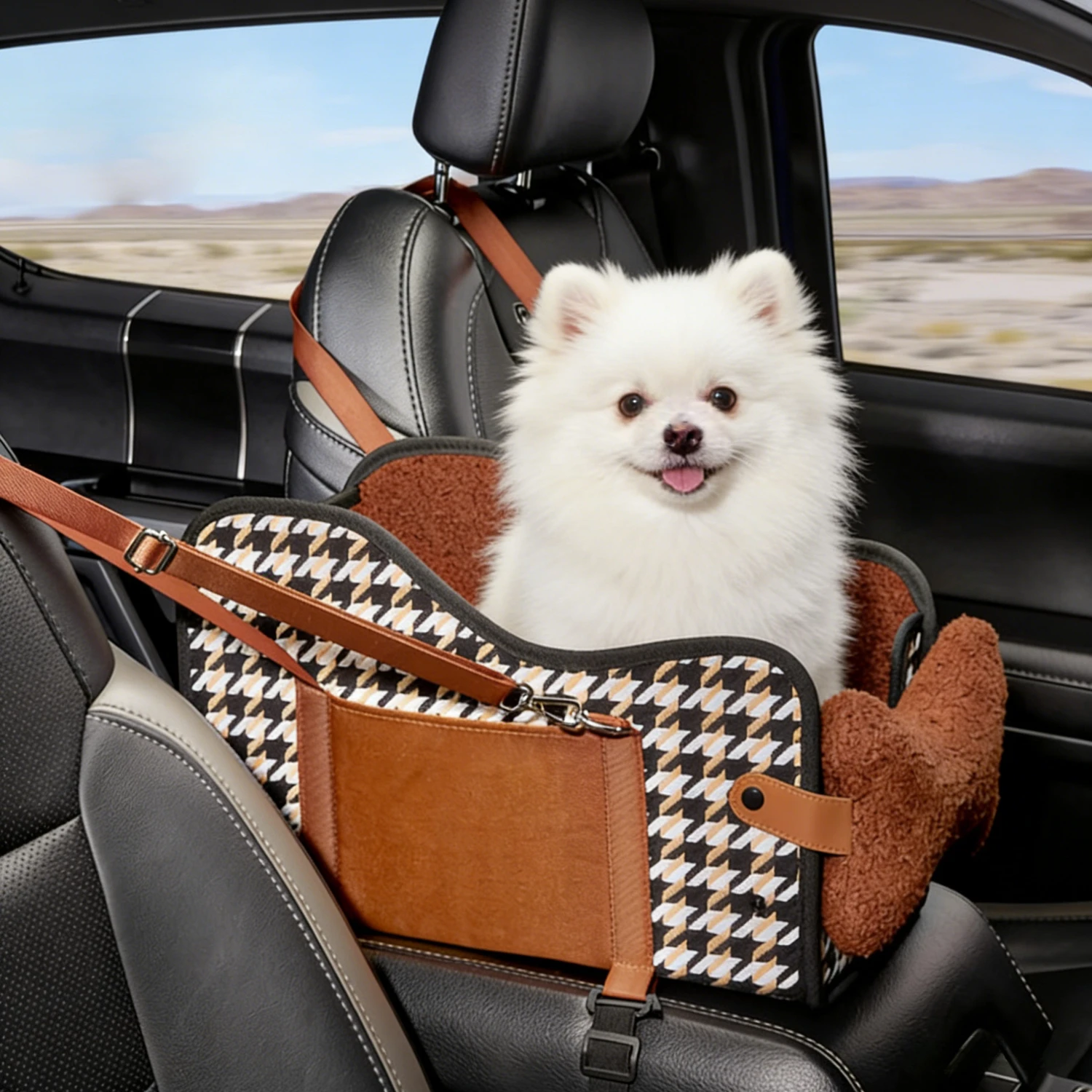 

Автомобильная лежанка для животных на центральную консоль, сиденье-бустер для собак на подлокотник, безопасное дорожное сиденье для маленьких собак и щенков