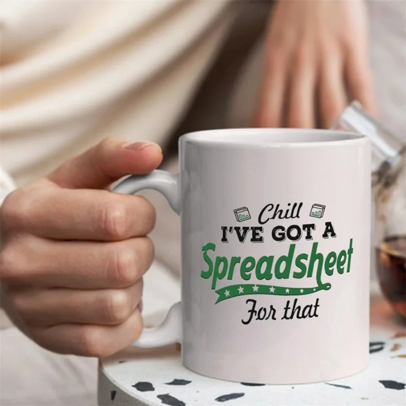 

Excel-tasses Печатные в шпаргалке для бухгалтерских учеников, подарок на день рождения для сотрудников, новинка, кофе, керамический чай, стандартный