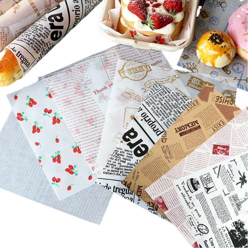 

‌3000pcs Custom Imprint Sandwich Burger Grease Barrier Sheet Single Use Food Safe PE Laminated Pastry Grease Resistant Food Wrap