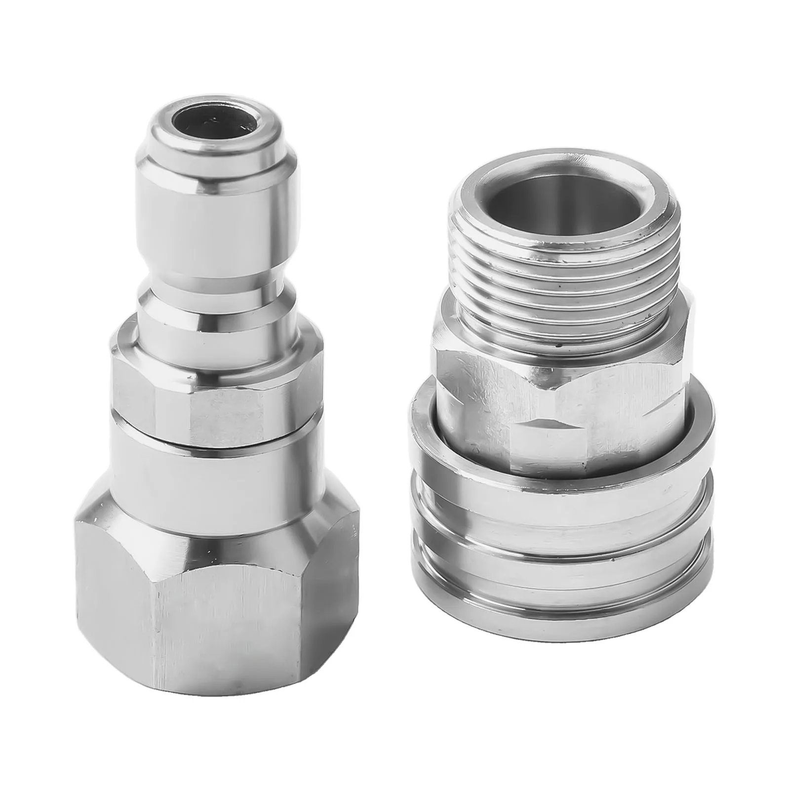 NPT 38 Inch Quick Connector Kit Pressure Washer Adapters and Rust Resistant 360 degree Rotation Design NPT 38 Inch