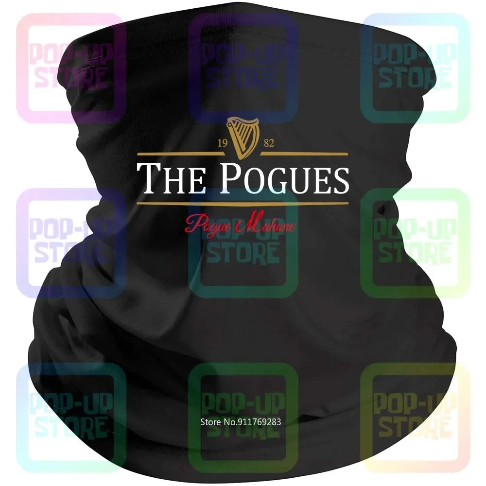 The Pogues Pogue Mahone Irish Drink Inspired Colour Choice  Black Bandana Balaclava Scarf Neck Gaiter Mouth Cover