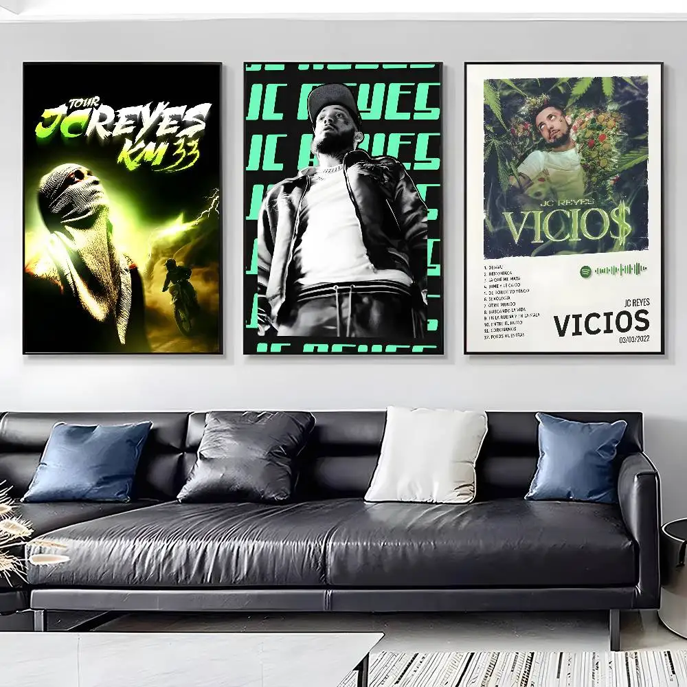 ملصق فني من RaPper J-JC R-Reyes مصنوع من قماش عالي الدقة وطباعة جمالية متقدمة لتزيين غرفة المعيشة والمنزل