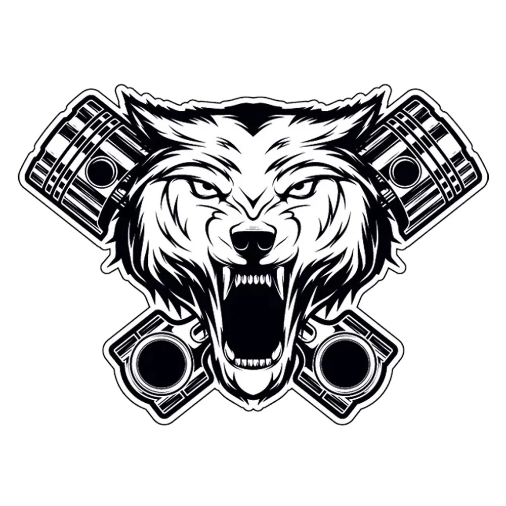 Наклейка Волк 15x10 см Waterproof Durable Car Sticker Decal for Bumper, Window, Laptop, Truck, Motorcycle
