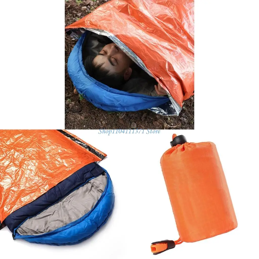 

P9FC Экстренная спальная сумка, легкая тепловая сумка бивви, сумка для укрытия выживания, мешок для сна с водяным выживанием