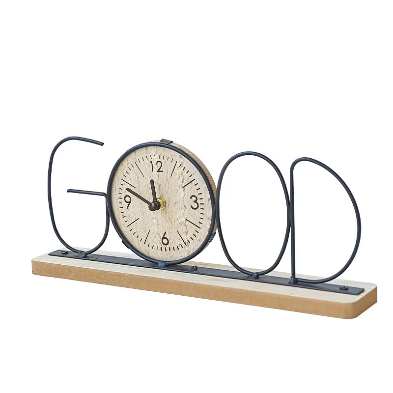 European Creative TV Cabinet Decor Set-Multi-Purpose WineShelf Organizer with Office Desk Clock Panel for Living Room  Entrance