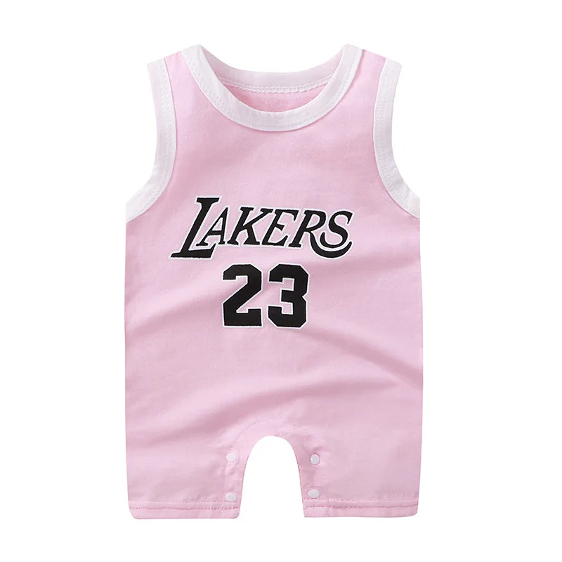 2024 Summer Baby Jumpsuit Pure Cotton Boys Girls Sleeveless Vest Romper Newborn Baby Sports Romper