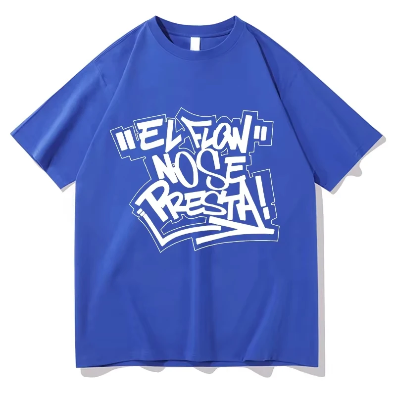 Camisetas Nicki Nicole FORTY EL FLOW NO SE PRESTA para hombre, camisetas de algodón puro con cuello redondo, camisetas de manga corta con diseño de Anime, mercancía recién llegada