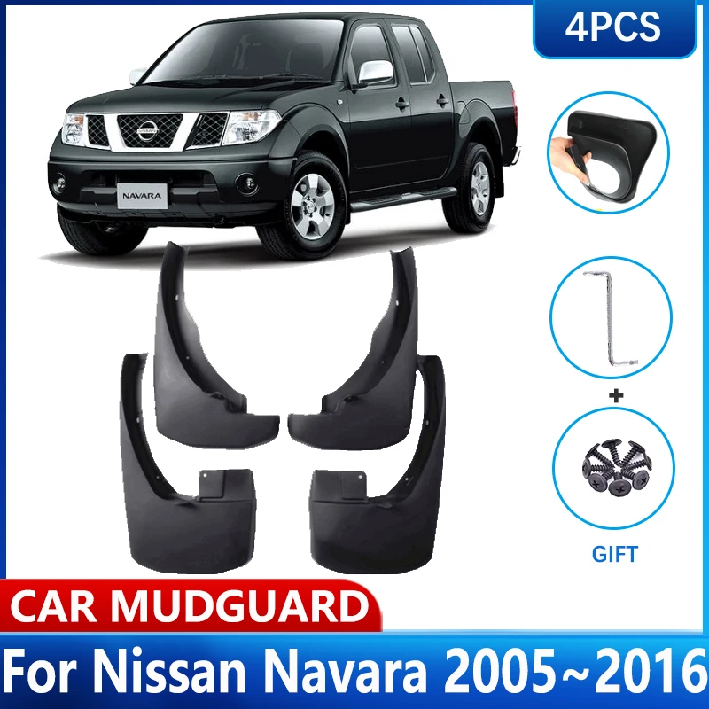 

Автомобильные брызговики для Nissan Navara D40, аксессуары Frontier 2005 ~ 2016, брызговики на переднее и заднее колесо, брызговики, брызговики