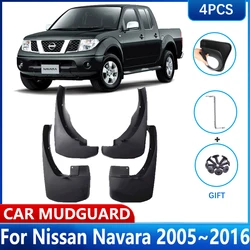 Car Mudguards For Nissan Navara D40 Accessories Frontier 2005~2016 MudFlap Front Rear Wheel Fender Stying Mud Guards Splash Flap