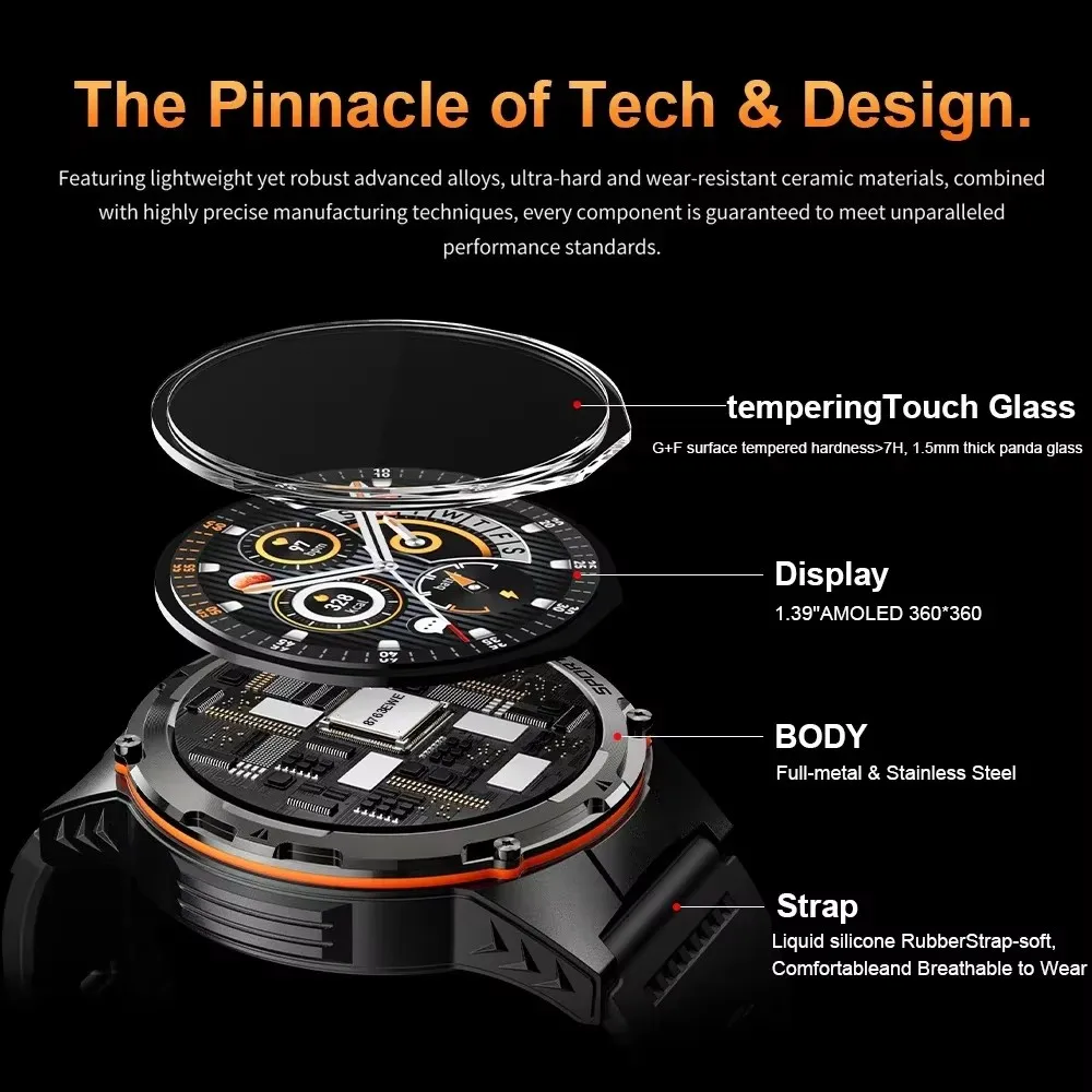 جديد في الهواء الطلق العسكرية Smartwatch الرجال NFC الرياضة لتحديد المواقع المسار IP68 مقاوم للماء ساعة مراقبة الصحة BT دعوة سوار 365nm UV + الأشعة تحت الحمراء