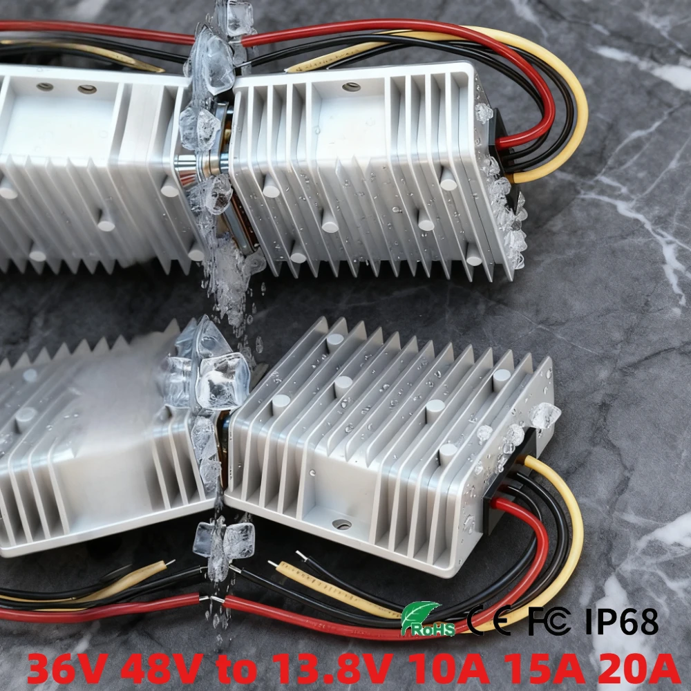 

36V 48V to 13.8V 10A 15A 20A DC DC Converter Step Down Voltage Regulator for EV Cars Boats Solar 48V to 13.8V Buck Power Module