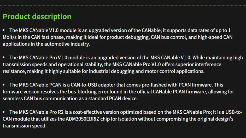 Makerbase CANable USB zu CAN Canbus Debugger Analysator Adapter Isoliert VESC XDRIVE Klipper – Detail 3