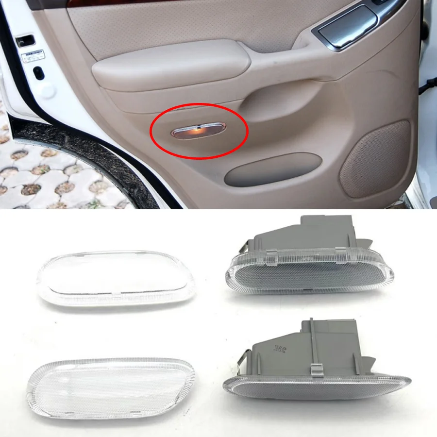 Wooeight 1Pc Car Door Sense Light Door Courtesy Lamp Lens Side Light Welcoming Lamp For Toyota Land Cruiser LC100 Prado LC120